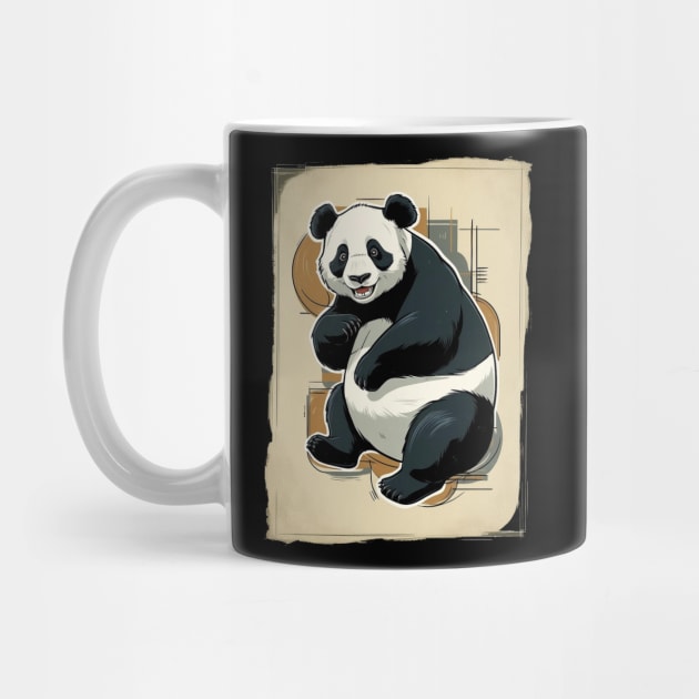 Happy Panda Portrait by Urbanprint